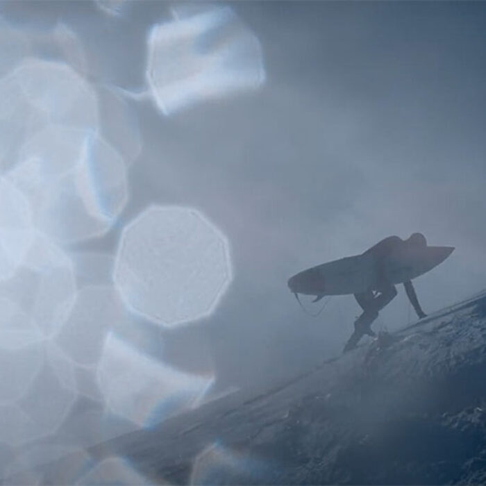 Pete Devries surfing in Iceland