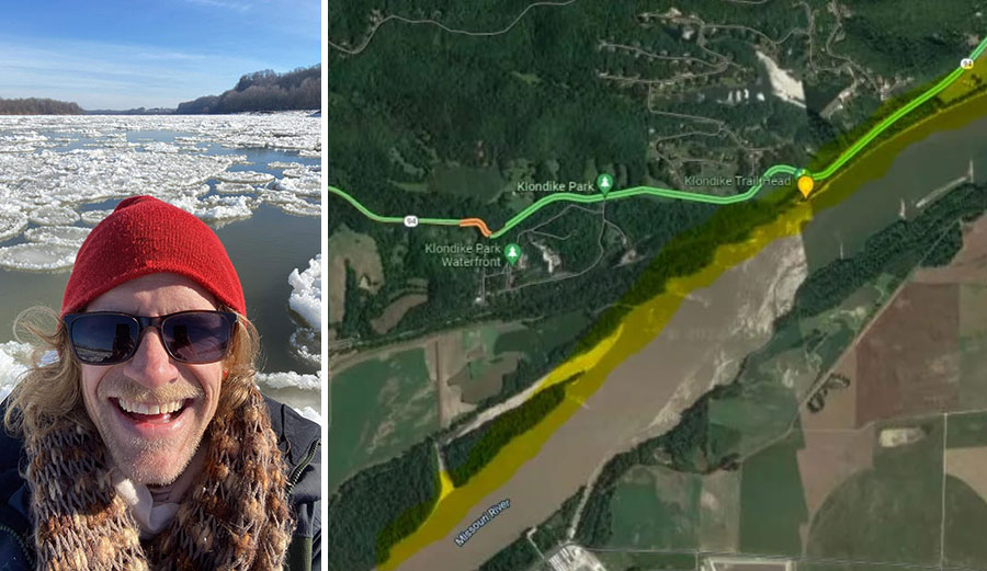 river paddle boarder missing on Missouri River