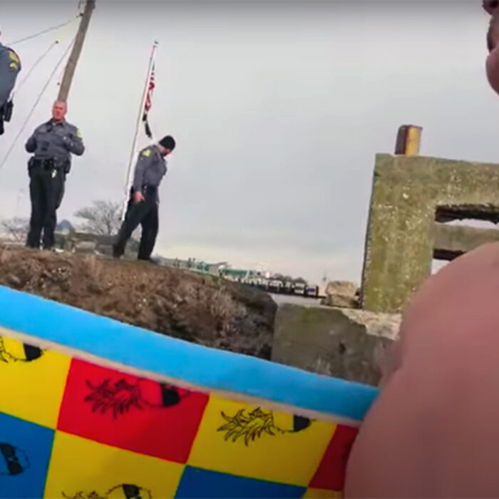This Surfer Nearly Got Arrested for Riding Ferry Waves