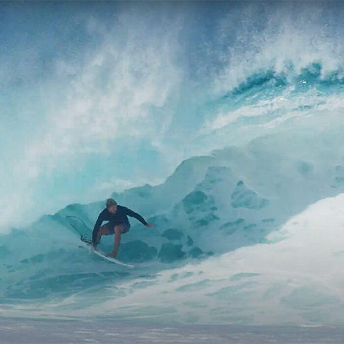 John John Florence surfing Pipeline