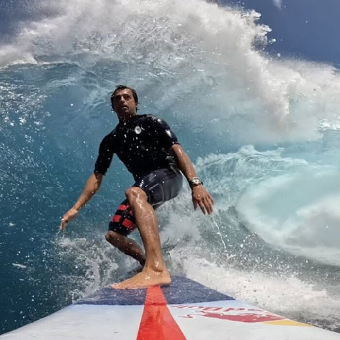 Kai Lenny surfing Jaws