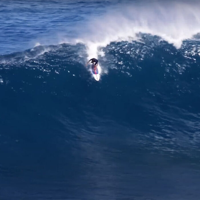 Kai Lenny surfing Jaws
