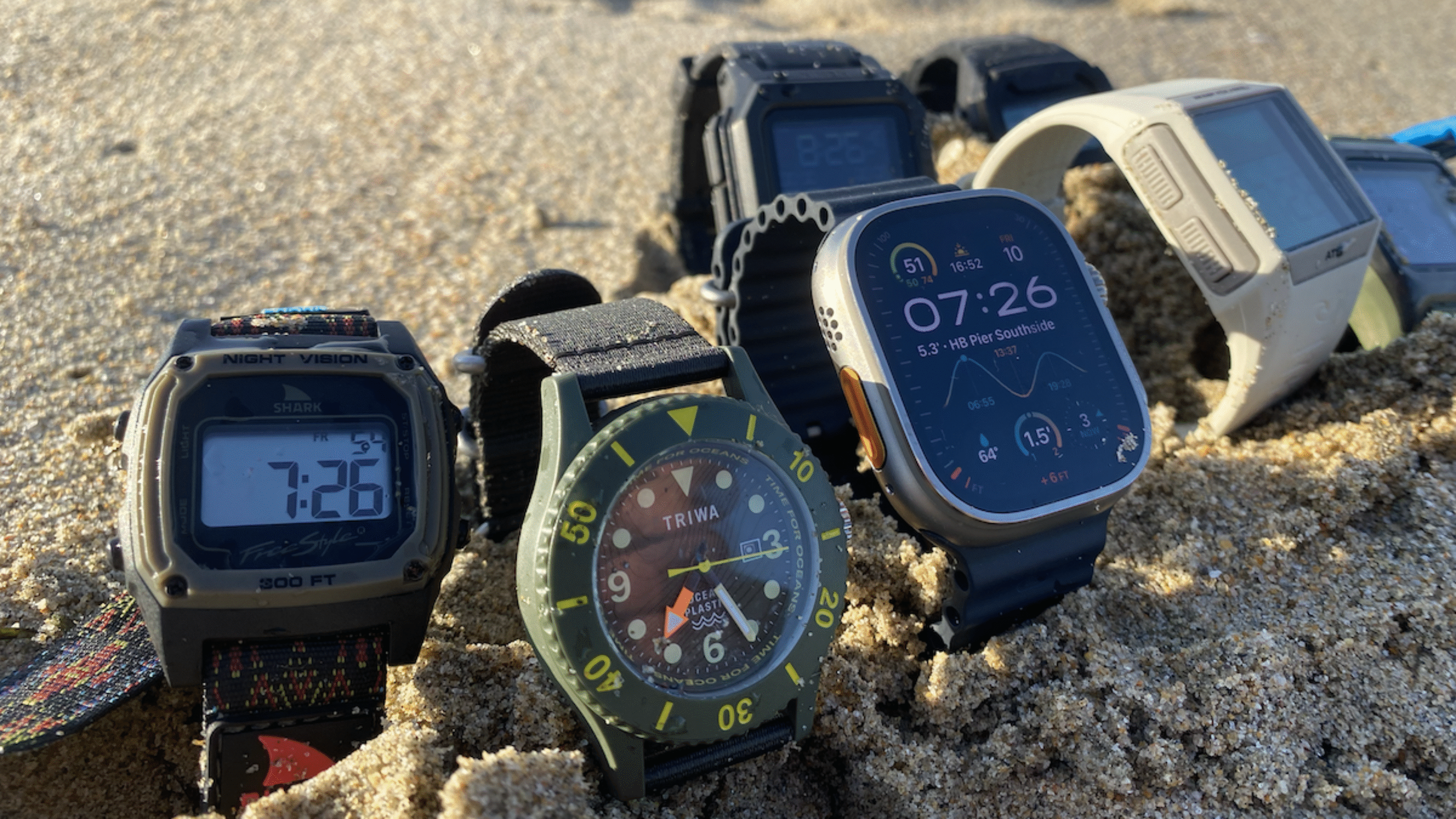 best surf watches on the sand during testing