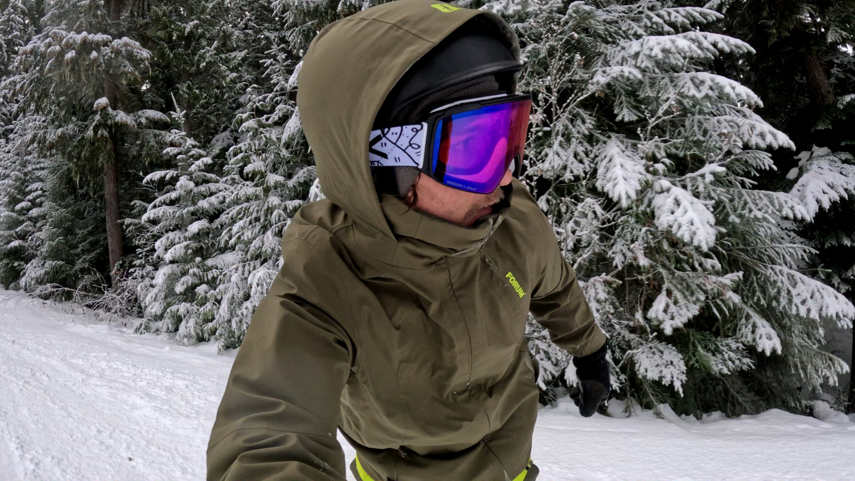 Steve snowboarding