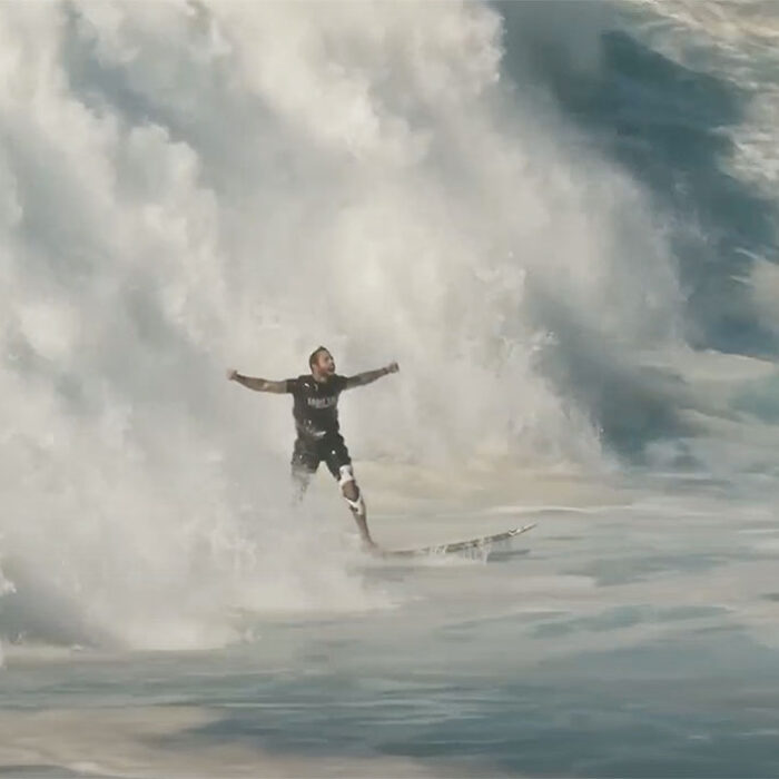Waimea Bay surfing with Billy Kemper