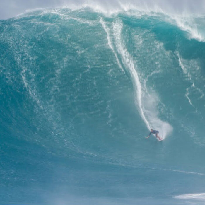Kai Lenny surfing Jaws