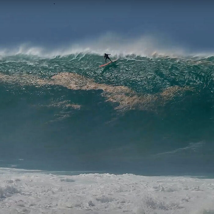 Mark Healey surfing at Waimea Bay