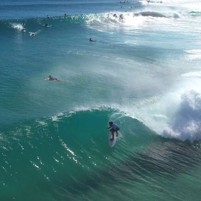 tropical cyclone Gabrielle surfing