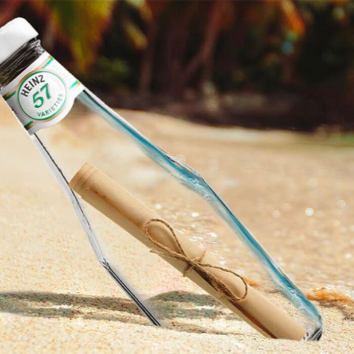 Heinz ketchup message in a bottle
