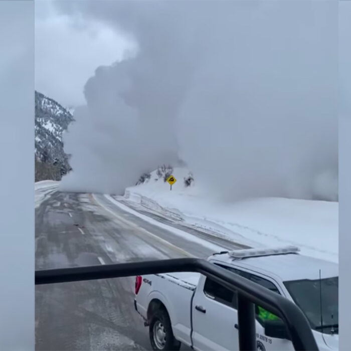 Watch a Giant Avalanche Cover a Road in Utah