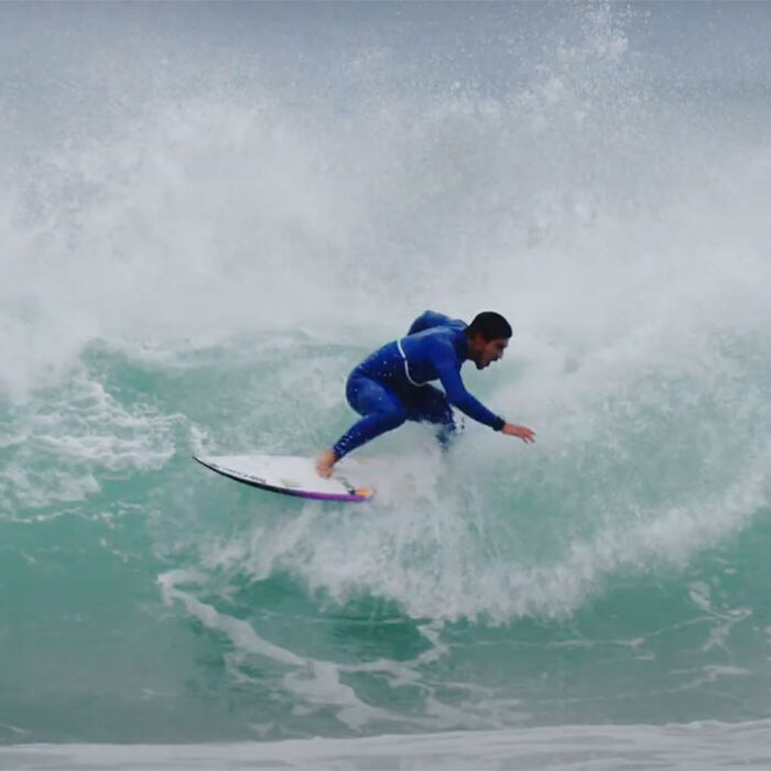 Gabriel Medina surfing in portugal