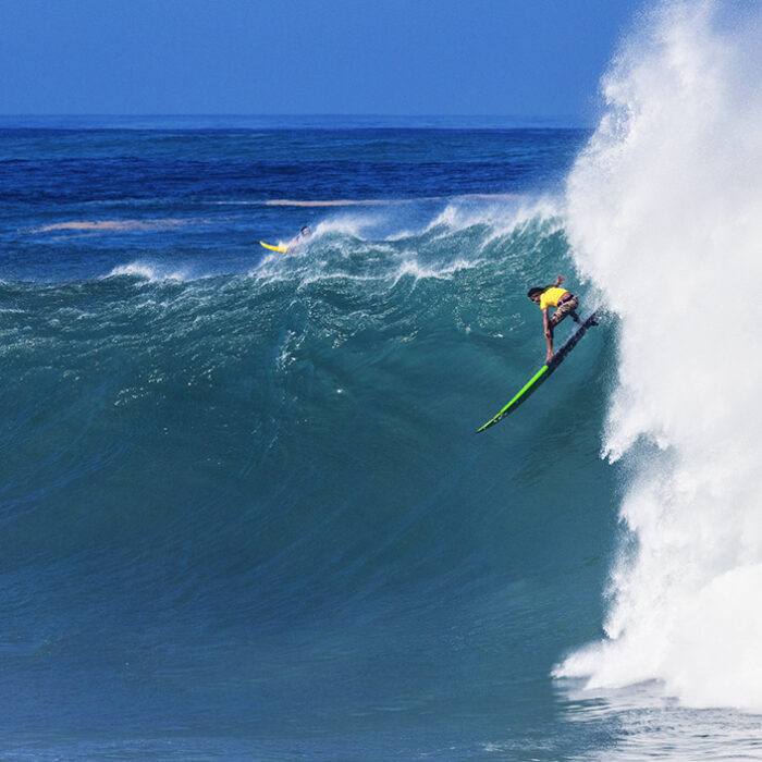 Some of surfing's best photographers are showing their work from the Eddie Aikau Invitational at an art exhibition in Honolulu's Chinatown.