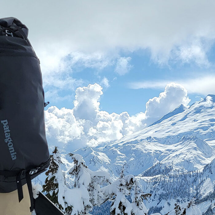 hiking at mount baker with the Patagonia Descenscionist 40L backpack
