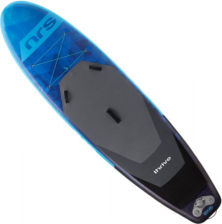 the front of the nrs thrive inflatable paddle board