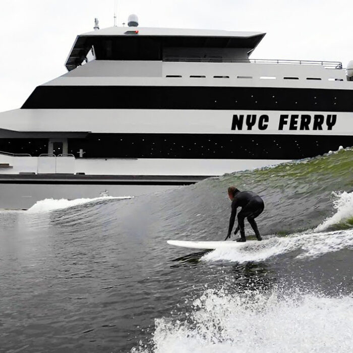 These Ferry Waves Ben Gravy Surfed Look Like a Wave Pool