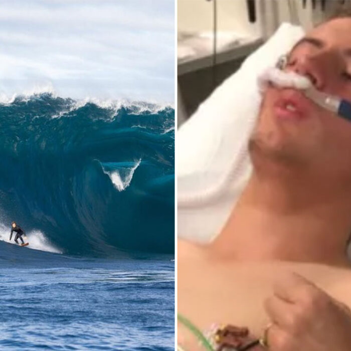 Harry Hollmer-Cross surfing