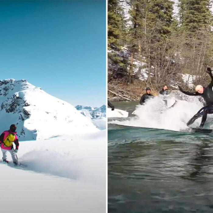 Jamie O'Brien heli-skiiing