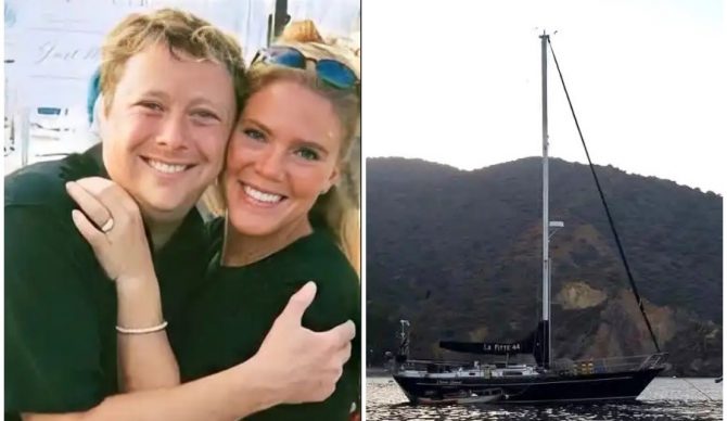 two american sailors (picture) are missing along with a third, and their boat, the ocean bound