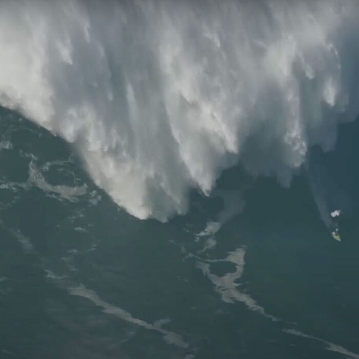 CJ Macias surfing Nazaré