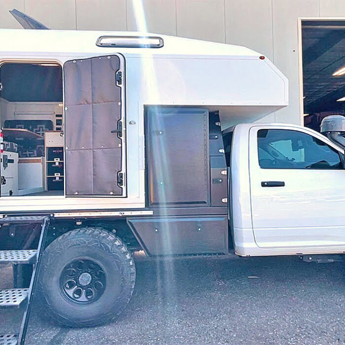 Have a Look at This Ram Truck Outfitted With a Burly Hard-Side Camper