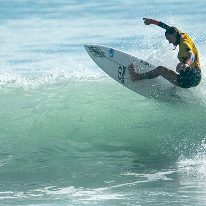 Russian surfer surfing in ISA games