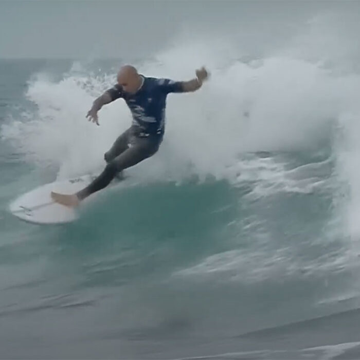 Kelly Slater surfing at Bells Beach