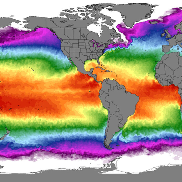 average temperature of world's oceans