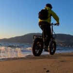 Riding the Engwe Engine Pro fat tire ebike on the Beach