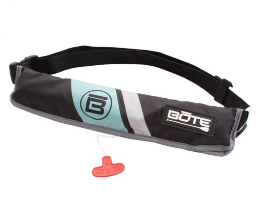 bote inflatable belt life jacket stock image