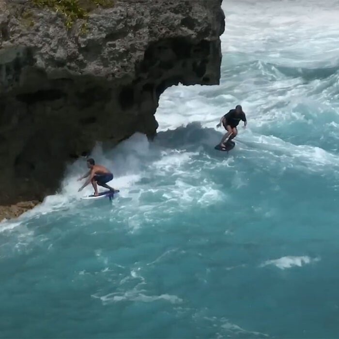 Kai Lenny surfing at Uluwatu