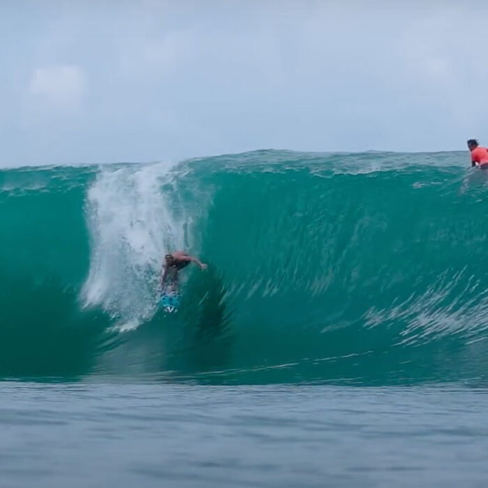 Nate Behl surfing in Indonesia