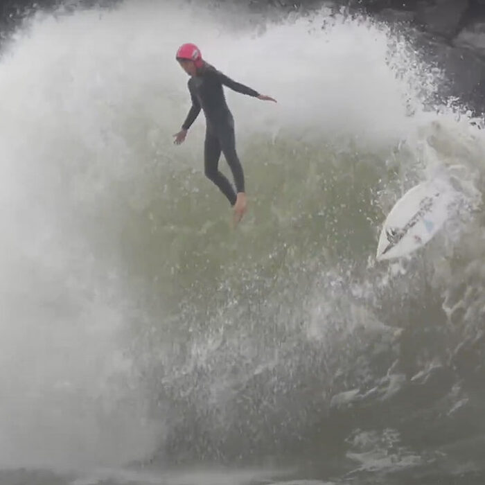 Wedge surfers