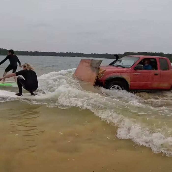 Ben Gravy rides his own man-made wave.