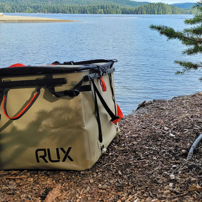 The RUX storage system next to a lake