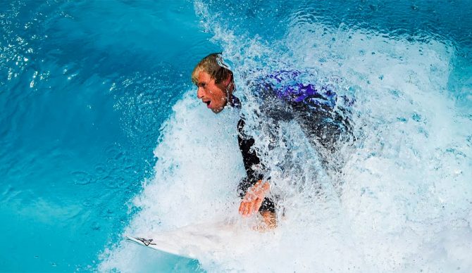 wave pool surfing