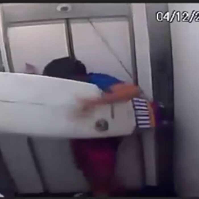 surfboard in elevator