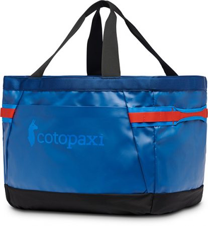 a product shot against a white background of the cotopaxi allpa 60l gear hauler. It won our pick for the best overall beach bag.