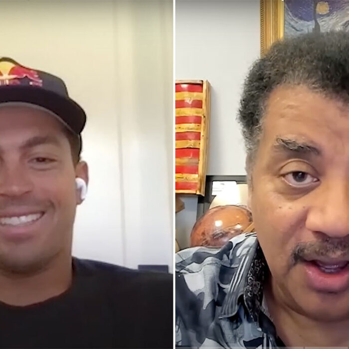 Kai Lenny and Neil deGrasse Tyson