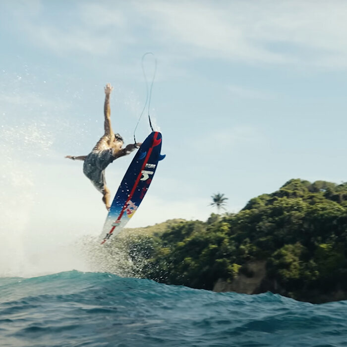 Kai Lenny takes to the air in Indonesia.