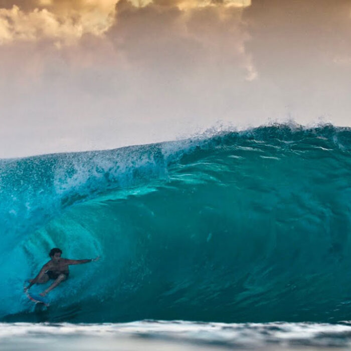 Mason Ho surfing Desert Point