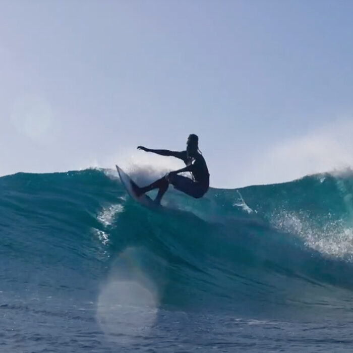 A local surfer in Mozambique.