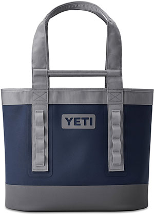 a product shot of the yeti camino carryall beach bag against a white background. This was our pick for the best heavy duty beach bag.