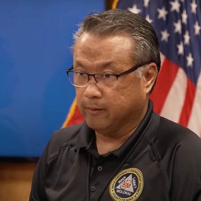 Press conference about use of the Maui siren system.