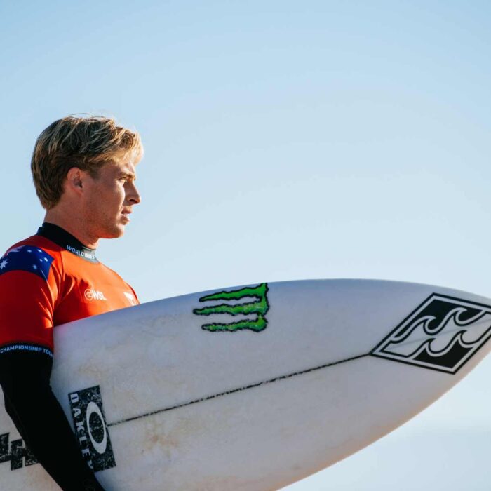 Ethan Ewing of Australia prior to surfing in Heat 2 of the Opening Round at the Corona Open J-Bay on July 13, 2023 at Jeffreys Bay, Eastern Cape, South Africa. (Photo by Beatriz Ryder/World Surf League)