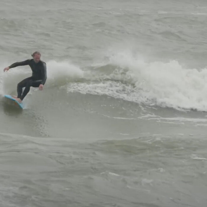 Ben Gravy surfing the Netherlands