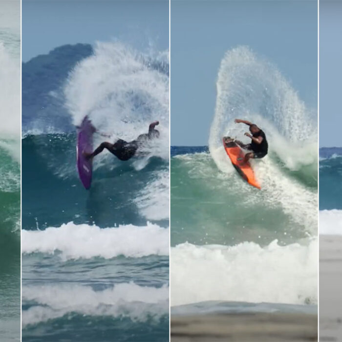 Victor Bernardo surfing