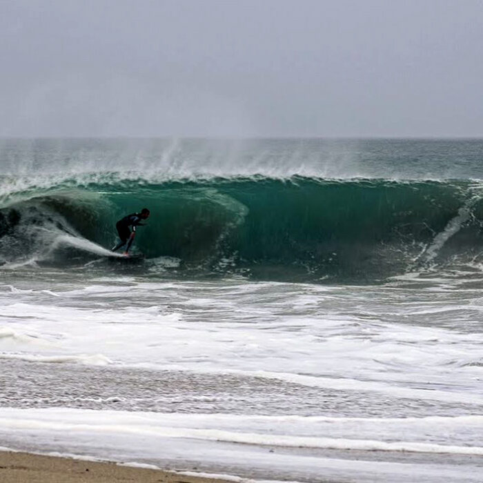 This Is What Newport Point Looked Like During the Hurricane Hilary Swell