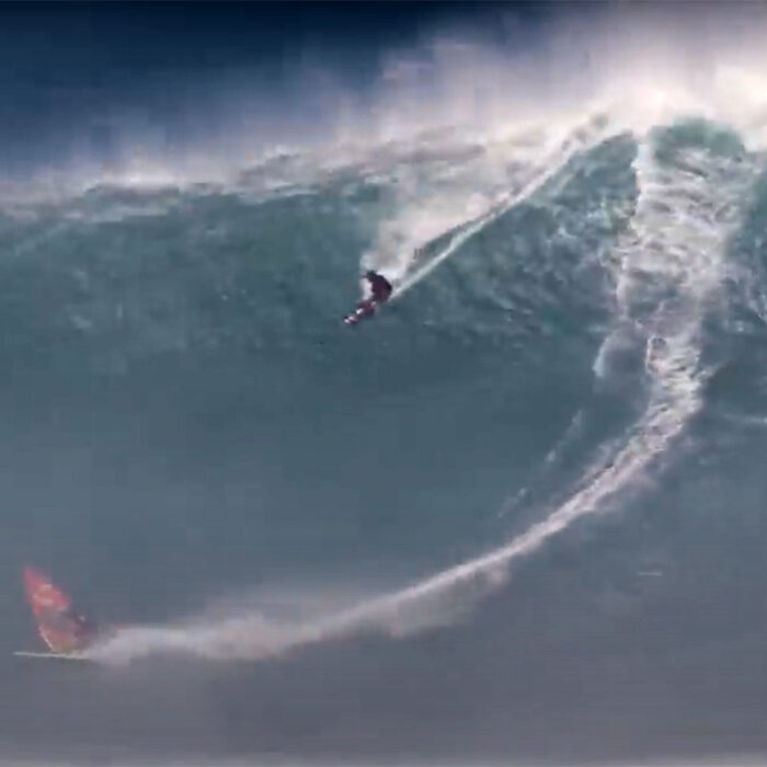 Kai Lenny surfing big waves