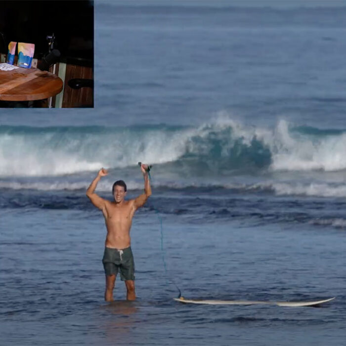 Koa Rothman surfing caught inside