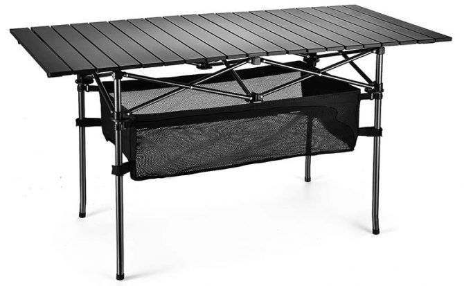 the wuromise folding table was a top pic for our list of the best car camping gear.